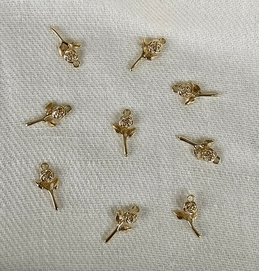 Gold Rose Charm